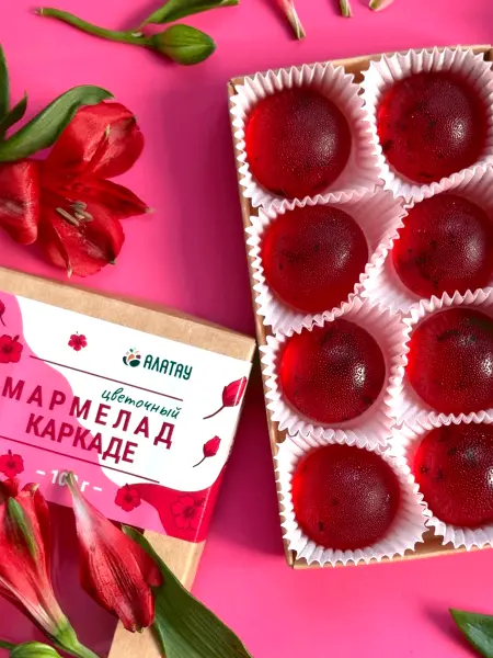 Мармелад цветочный Каркаде в крафтовой упаковке 100 г